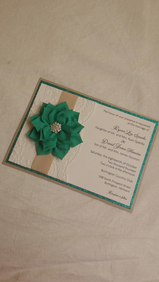 Lace and Ribbon Wedding Invitation